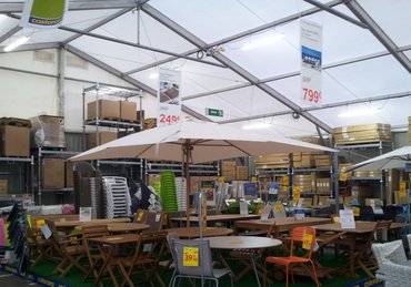 Bâtiments pour la grande distribution - Surface de vente temporaire Spaciotempo