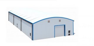 Hangar démontable sur un chantier pétrolier