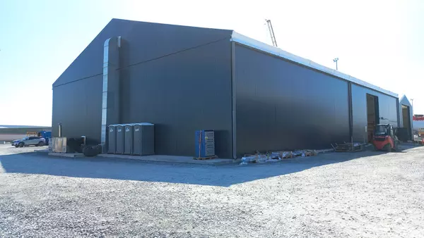 Bâtiment de stockage sur port