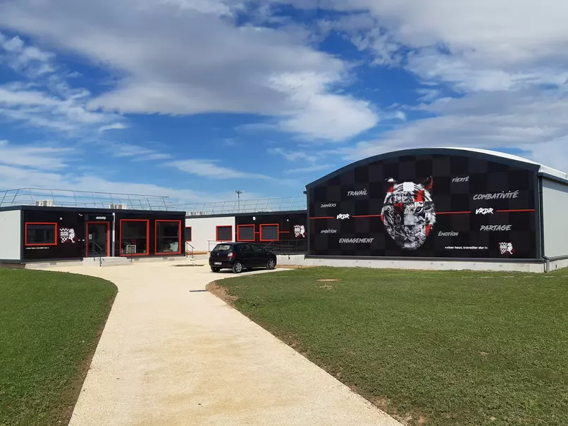 Salle de musculation pour un club de rugby